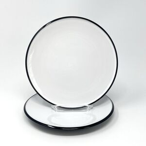 DANSK Kobenstyle Black White Salad Plates Quistgaard Set Of 2